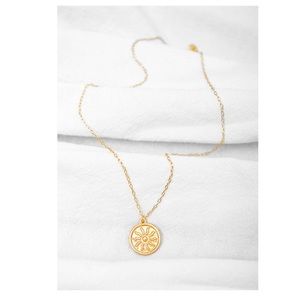 Gold Sun Pendant Necklace
